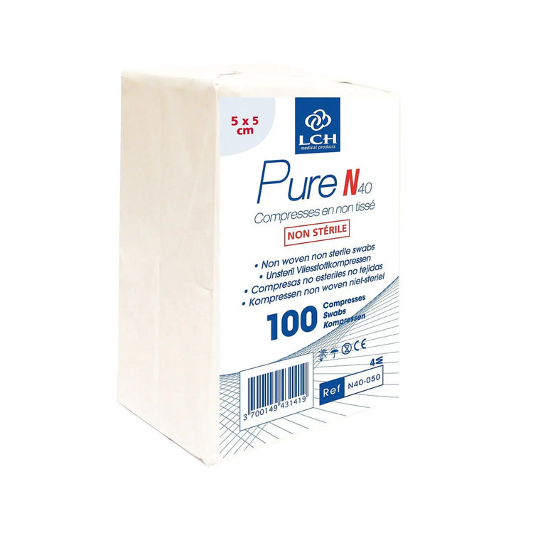 100 compresses non-tissées non stériles - LCH - Différentes dimensions
