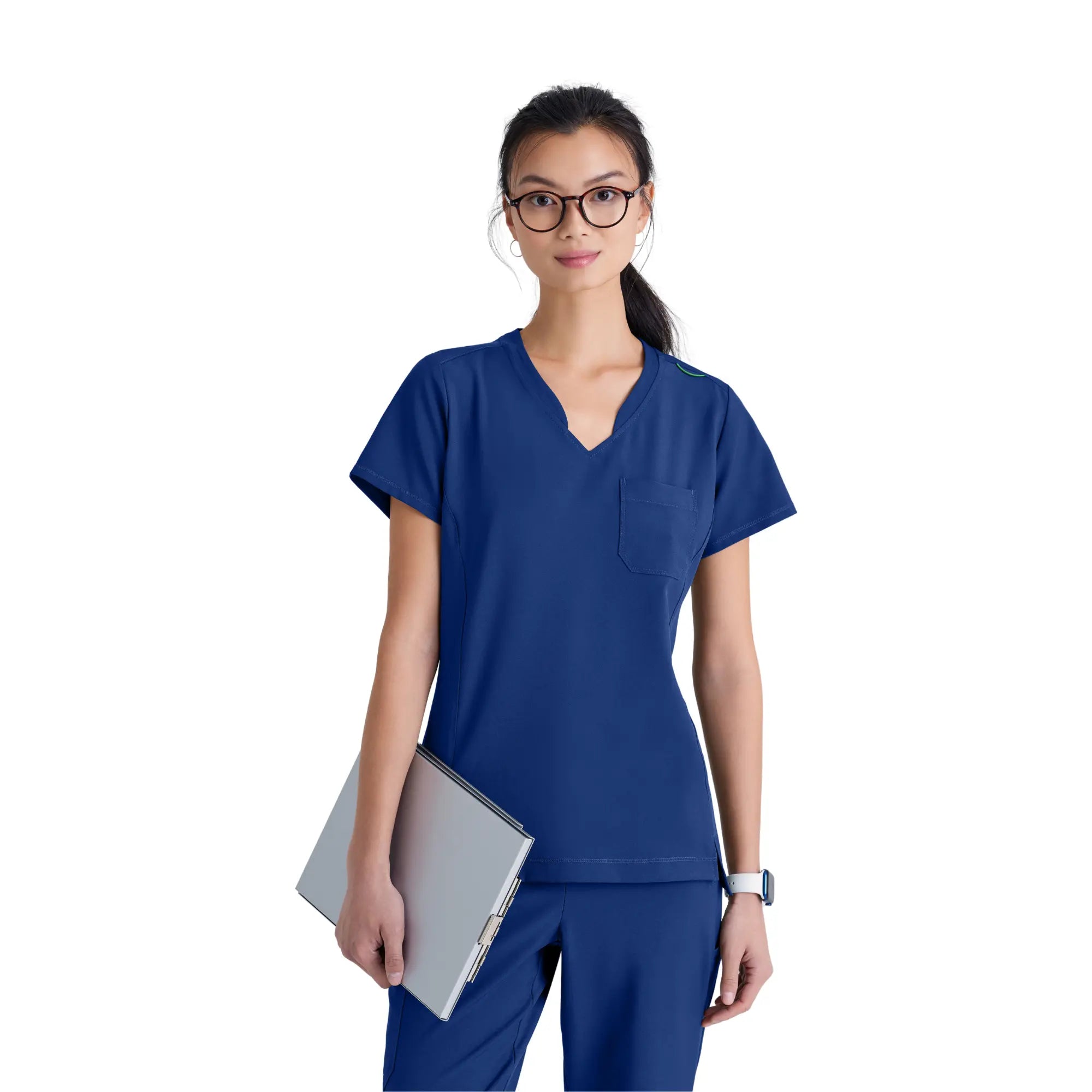 Alba - Tunique col V - Femme - Grey’s Anatomy Evolve Grey’s Anatomy  Bleu Galaxy / XL