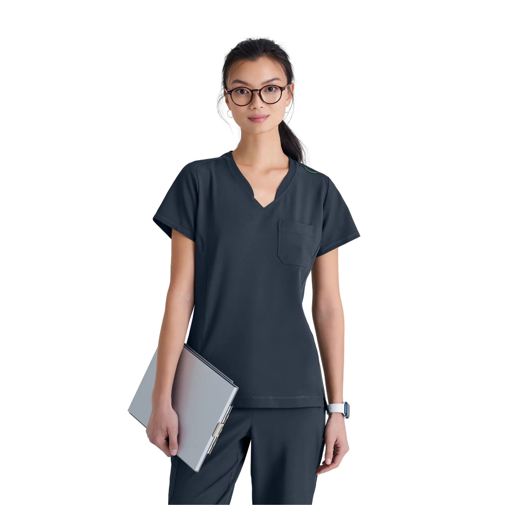 Alba - Tunique col V - Femme - Grey’s Anatomy Evolve Grey’s Anatomy  Gris Anthracite / XL