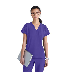 Alba - Tunique col V - Femme - Grey’s Anatomy Evolve Grey’s Anatomy  Raisin / XL