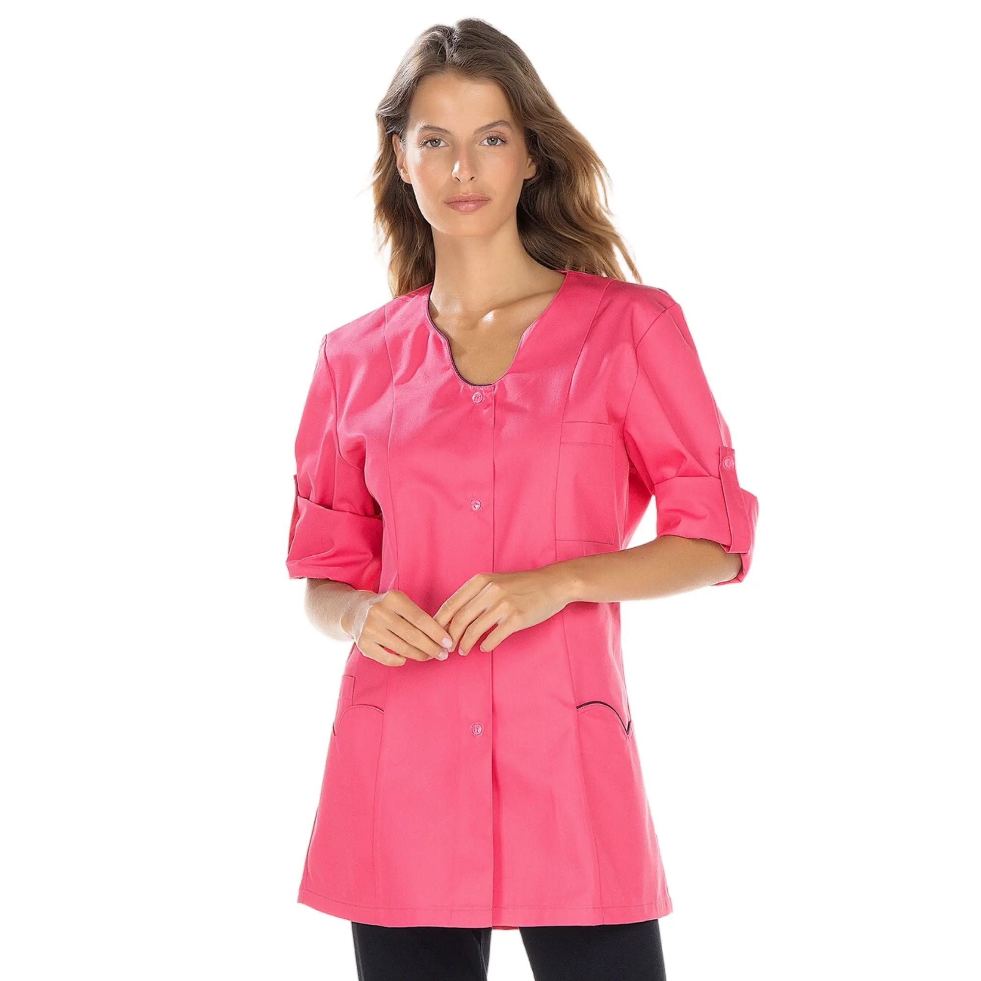Anaïs - Tunique - Manches Longues - Femme - 75cm My Blouse  Sergé-Fushia-Iris-T6-XXXL