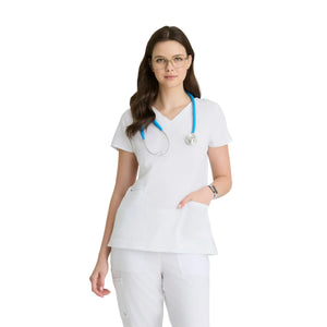 Aria - Tunique col V - Femme - Barco Unify BARCO  Blanc / XL