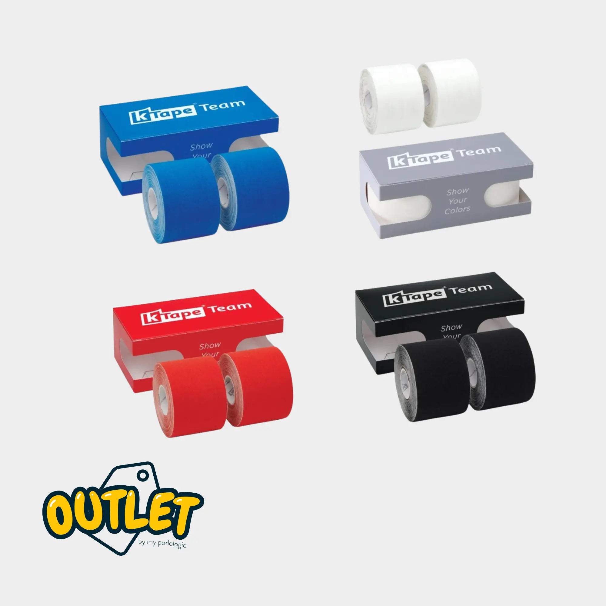 Elastic adhesive tape - Pack of 2 - 5cm x 5m - Several colors - K-Tape // Outdated date K-Tape 