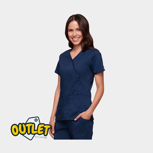 Cayenne Bleu Marine - Taille XS - Tunique cache coeur femme Cherokee // Fin de série Cherokee Authentic Workwear 