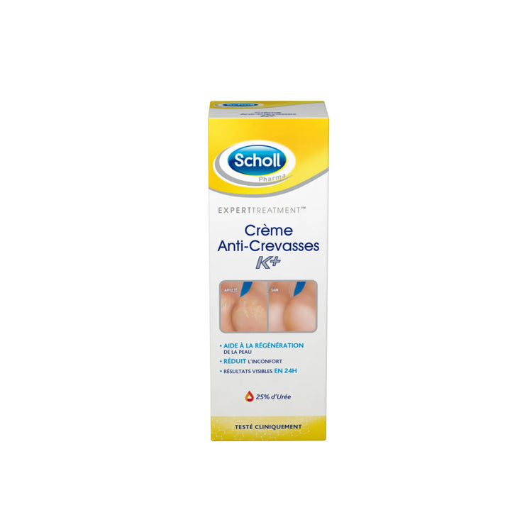 Crème Anti-Crevasses K+ Urée 25% - 2 contenances - Scholl Scholl  60 ml