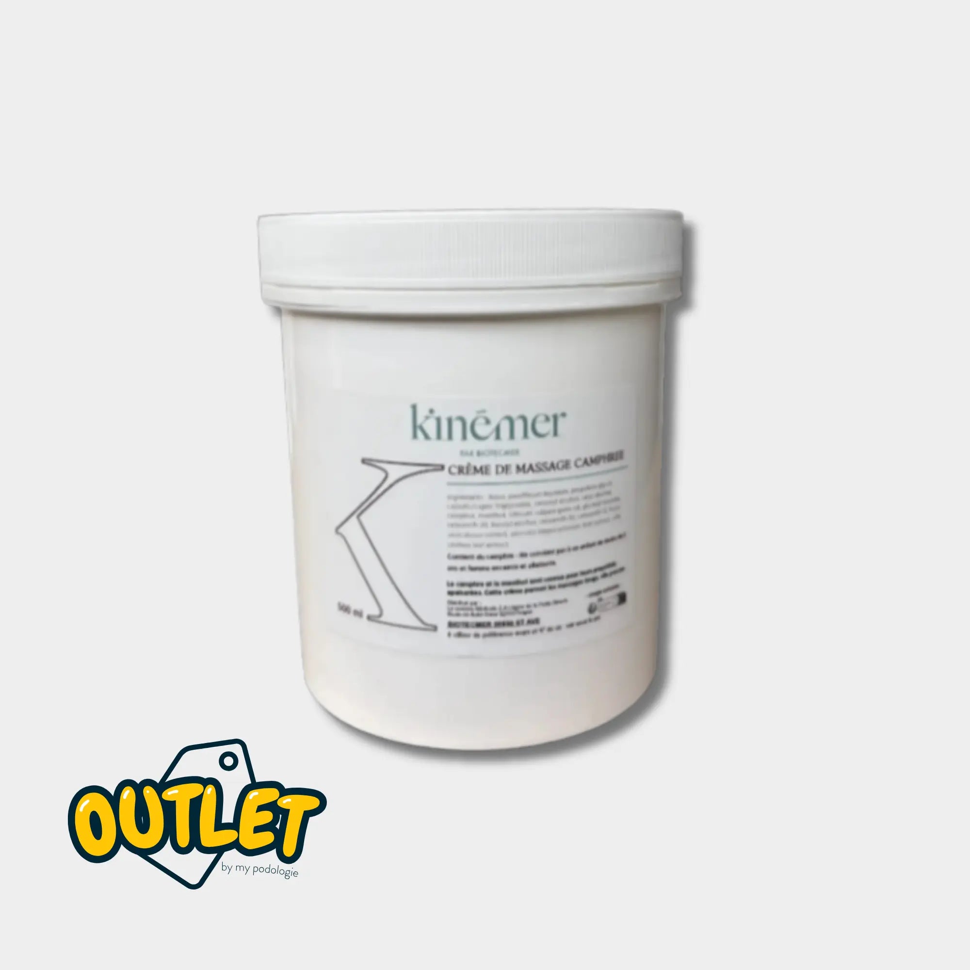 Crème Massage Camphrée - 500 ml - Kinémer - Biotecmer // Date courte Biotecmer 