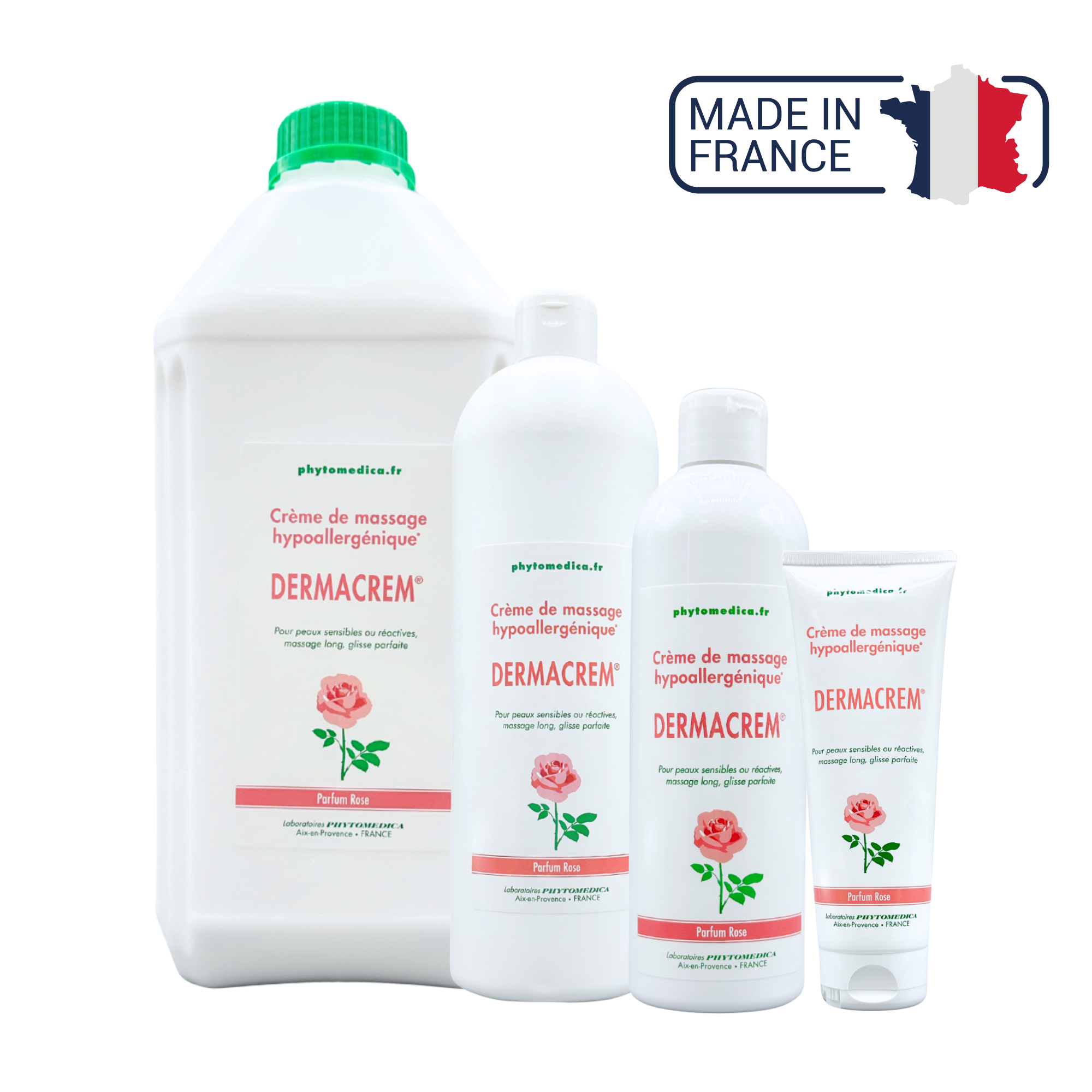 Dermacrem® - Crème de massage neutre hypoallergénique - Parfum Rose - Phytomedica Laboratoires Phytomedica 