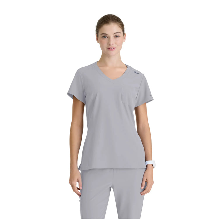 Dignity - Tunique Col V - Femme - Skechers SKECHERS  Gris Clair / XL