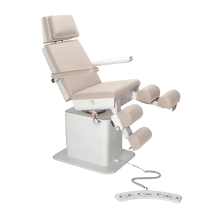 Fauteuil de pédicurie - MOON - Relevage électrique - Filaire - Ruck My Podologie  Naturel-3-moteurs-2-Blanc
