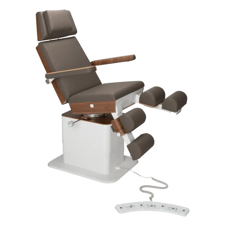 Fauteuil de pédicurie - MOON - Relevage électrique - Filaire - Ruck My Podologie  Expresso-3-moteurs-2-Noyer