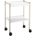 Epoxy pedestal table - 2 trays - 40 x 60 cm - 3 colors available
