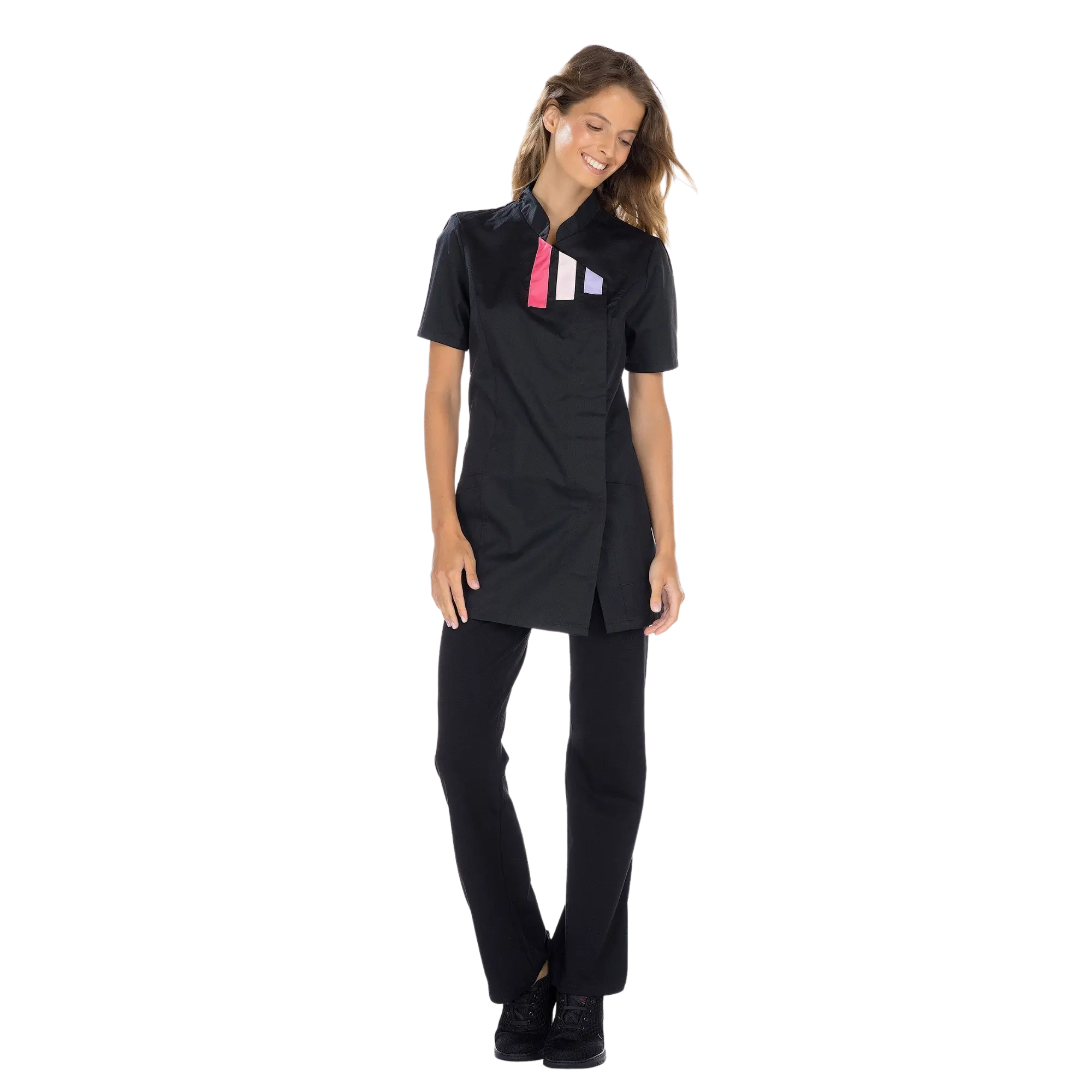 Inès - Blouse longue - Manches courtes - Femme - 105 cm 