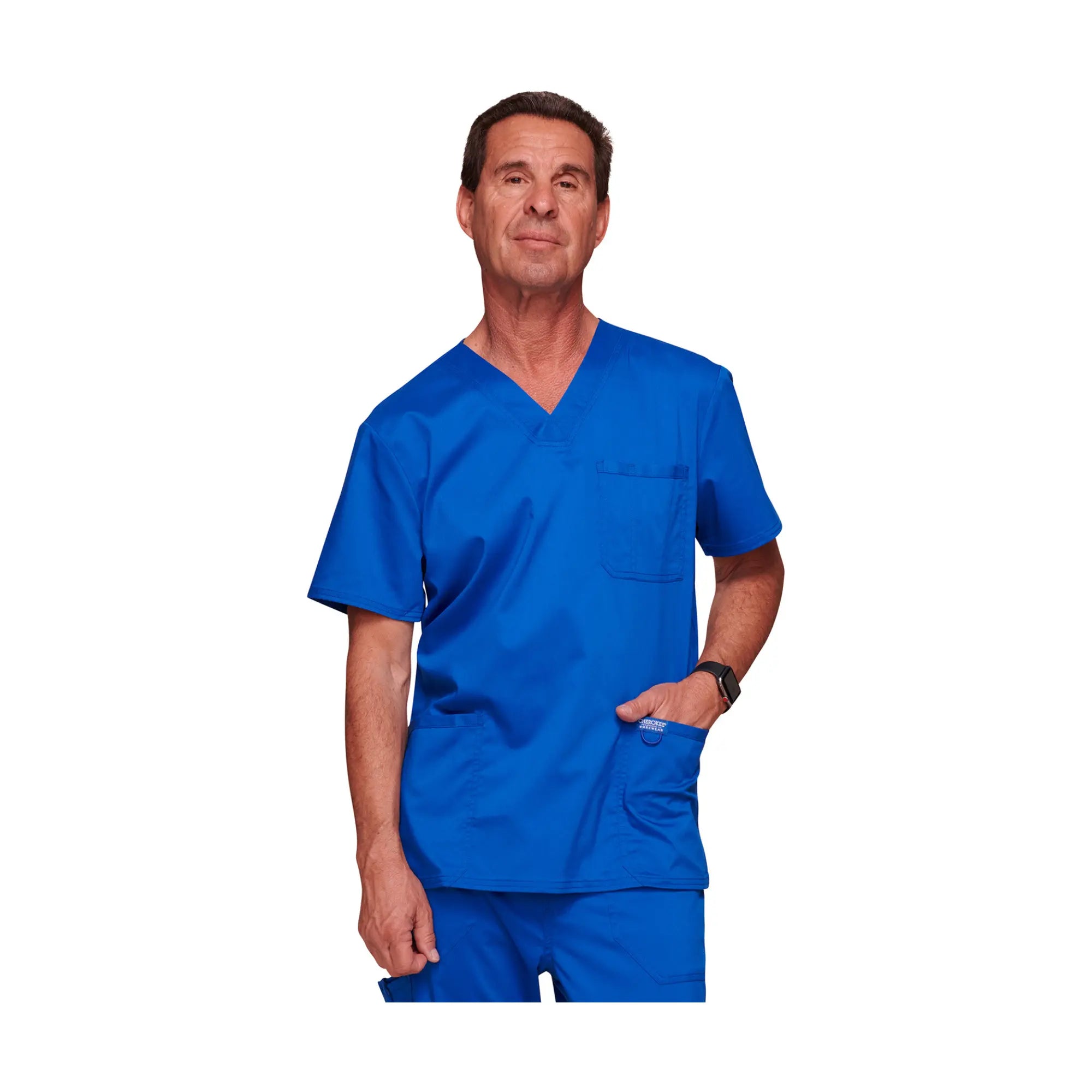 Lourdes - Tunique col V - Homme - Cherokee Cherokee Authentic Workwear  Bleu-Roi-3XL