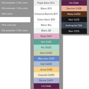 Manu - Pantalon Piqué Blanc - Mixte - Ceinture élastique - Sans poche My Blouse 