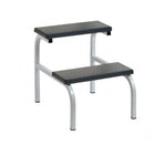 2-step step stool - With lacquered square tube - Black - Carina Medical