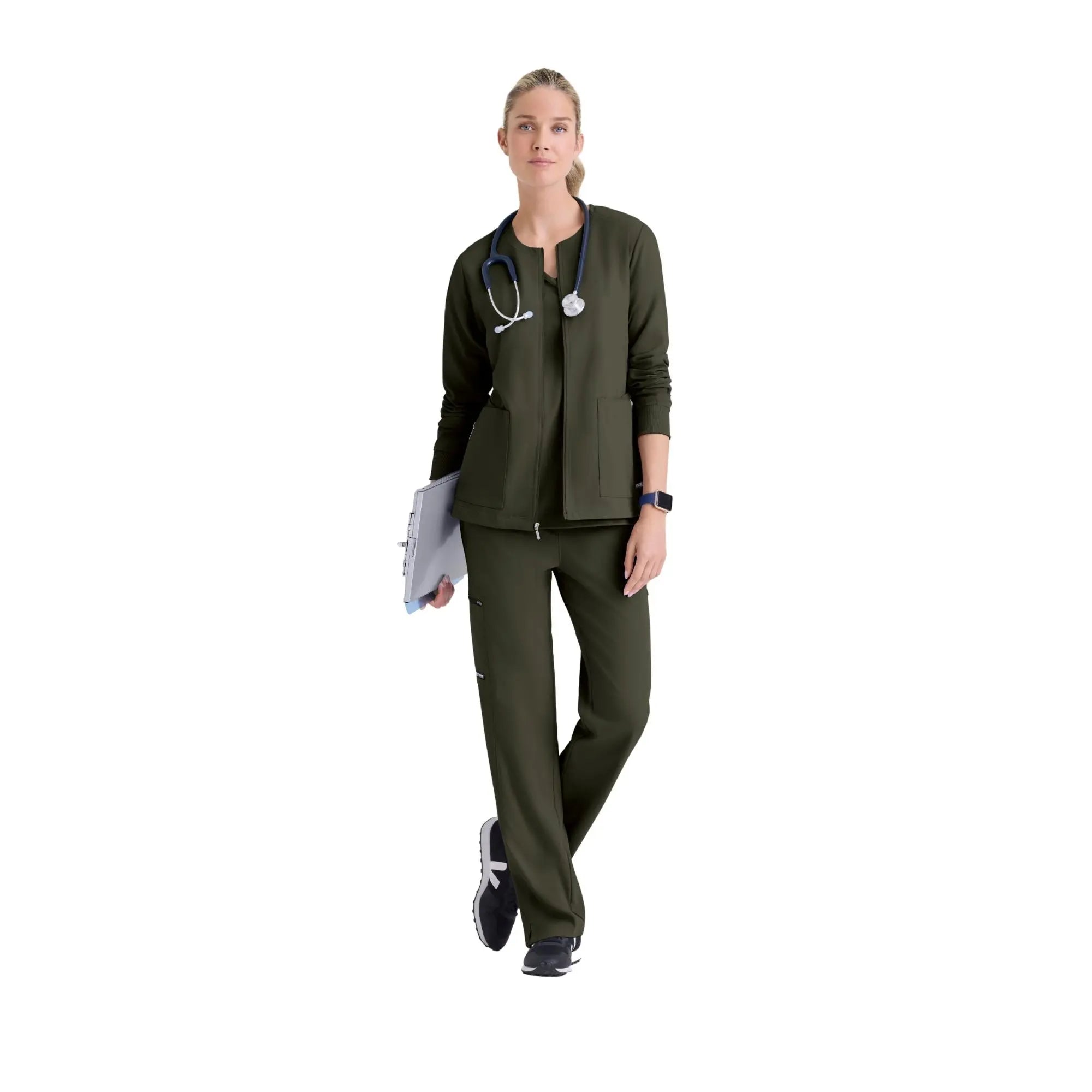 Mila - Round neck medical jacket - Women - Grey’s Anatomy Stretch Grey’s Anatomy 