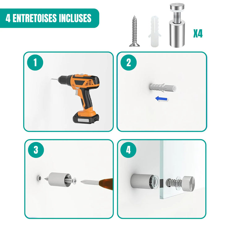 Plaque pédicure-podologue avec logo officiel - Plexiglas 45x45 cm My Podologie 