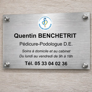 Personalizable professional pedicure-podiatrist plaque My Podology 