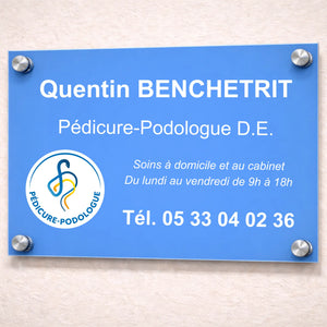 Personalizable professional pedicure-podiatrist plaque My Podology 
