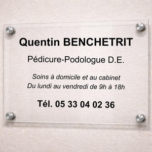 Personalizable professional pedicure-podiatrist plaque My Podology 