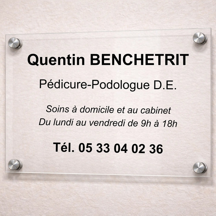 Personalizable professional pedicure-podiatrist plaque My Podology 