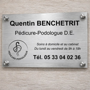 Personalizable professional pedicure-podiatrist plaque My Podology 