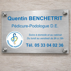 Personalizable professional pedicure-podiatrist plaque My Podology 
