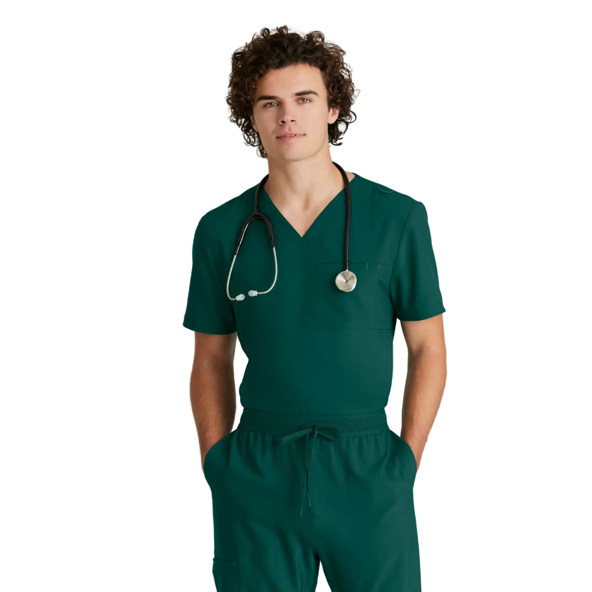 Prague - Tunique col V - Homme - Grey’s Anatomy Evolve Grey’s Anatomy  Vert Chasseur / XL