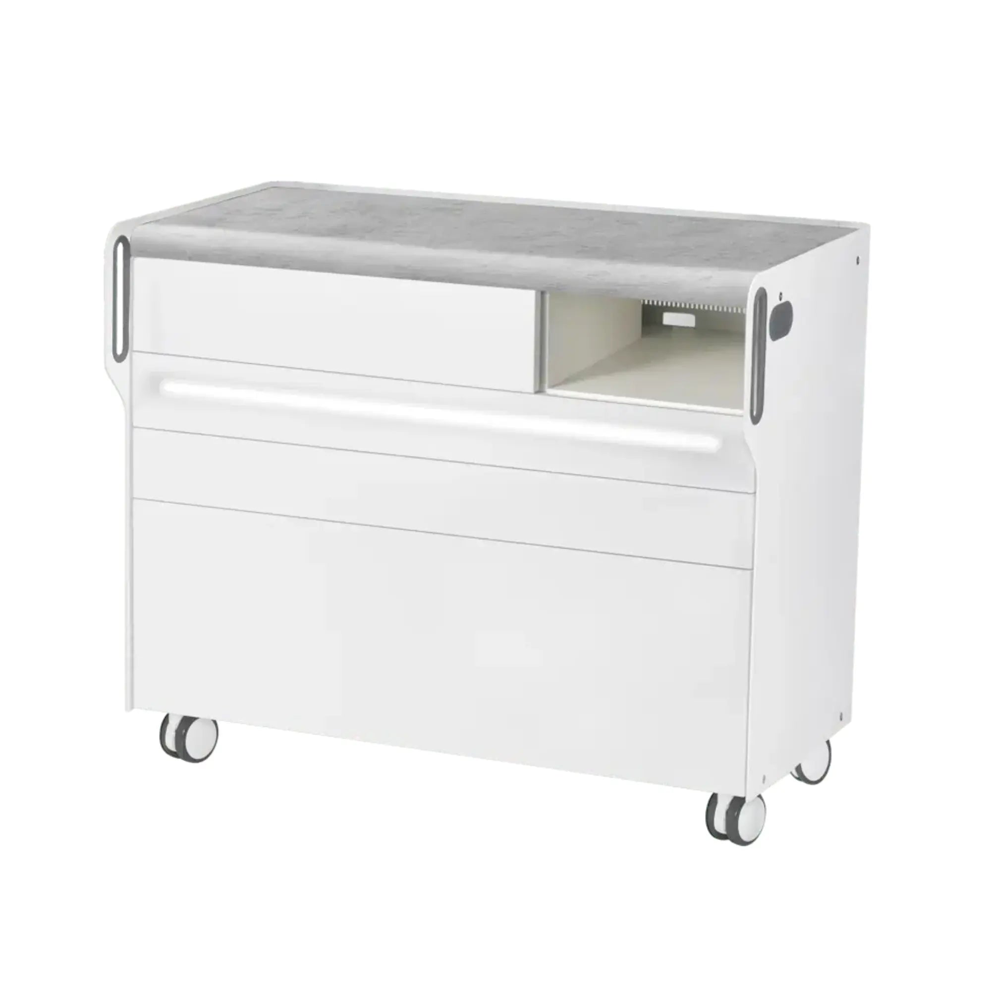 Unité de Podologie "Room Move" - Taille L - Ruck Ruck  Béton-3-avec-LED-compartiment-micromoteur-à-droite