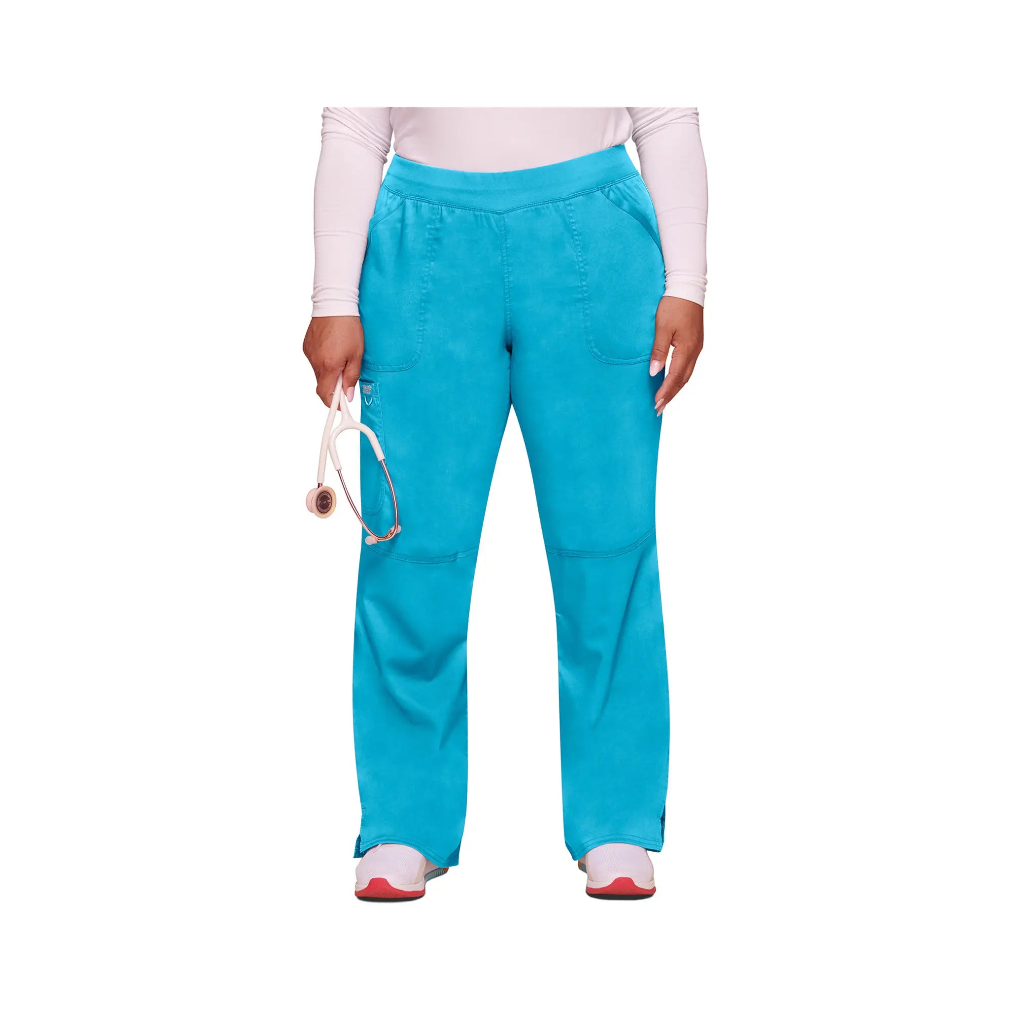 Villeurbanne - Pantalon droit taille mi-haute - Femme - Cherokee Cherokee Authentic Workwear  Bleu-Turquoise-3XL